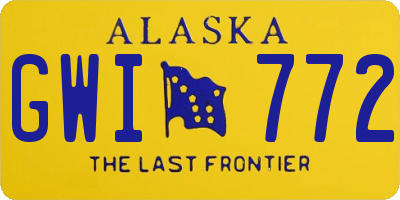 AK license plate GWI772
