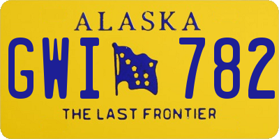 AK license plate GWI782