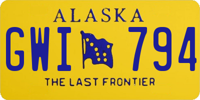 AK license plate GWI794