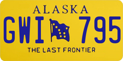 AK license plate GWI795