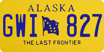 AK license plate GWI827