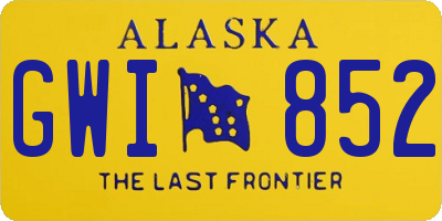 AK license plate GWI852
