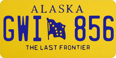 AK license plate GWI856