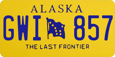 AK license plate GWI857