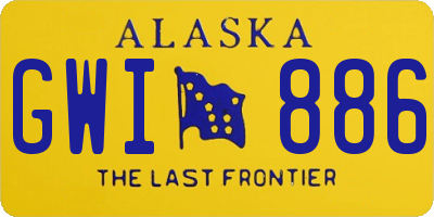 AK license plate GWI886