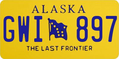 AK license plate GWI897