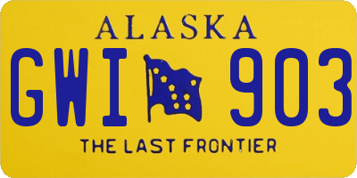 AK license plate GWI903