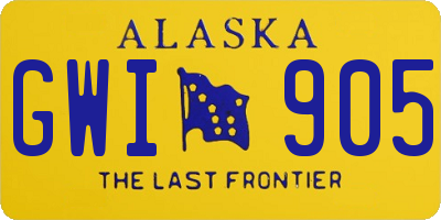 AK license plate GWI905