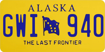 AK license plate GWI940