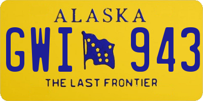 AK license plate GWI943