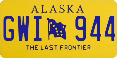 AK license plate GWI944