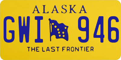 AK license plate GWI946