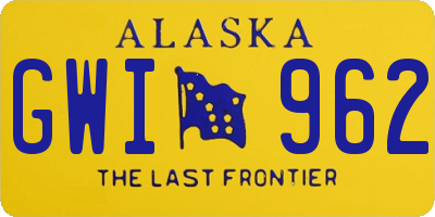 AK license plate GWI962