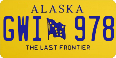 AK license plate GWI978