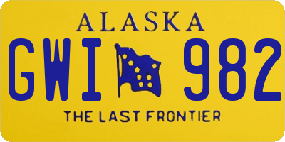 AK license plate GWI982