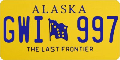 AK license plate GWI997
