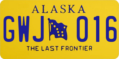 AK license plate GWJ016