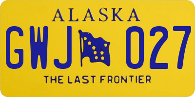 AK license plate GWJ027