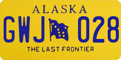 AK license plate GWJ028