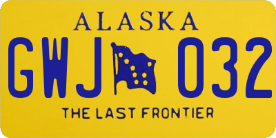 AK license plate GWJ032