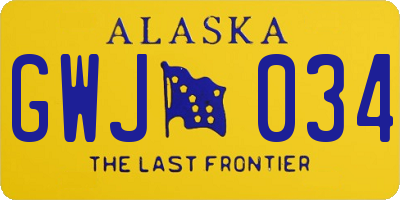 AK license plate GWJ034