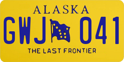 AK license plate GWJ041