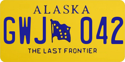 AK license plate GWJ042