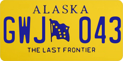 AK license plate GWJ043