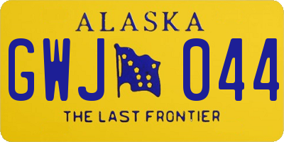 AK license plate GWJ044