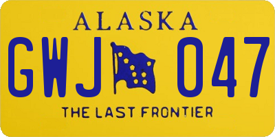 AK license plate GWJ047