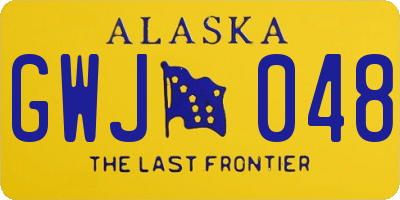 AK license plate GWJ048