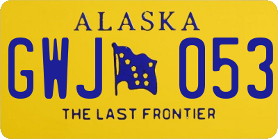 AK license plate GWJ053