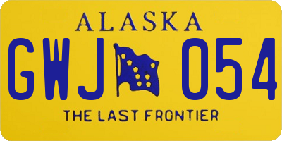 AK license plate GWJ054