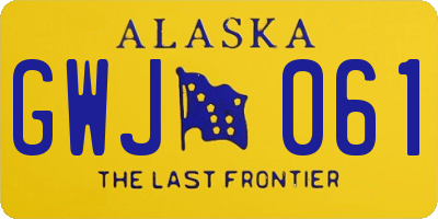 AK license plate GWJ061
