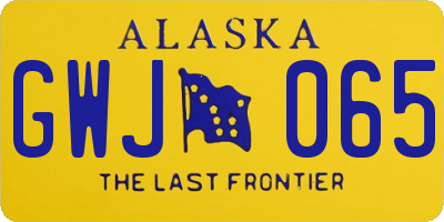 AK license plate GWJ065
