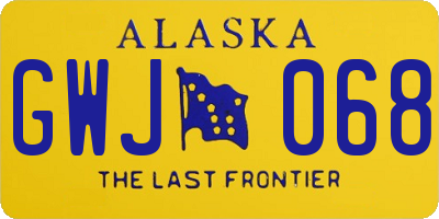 AK license plate GWJ068
