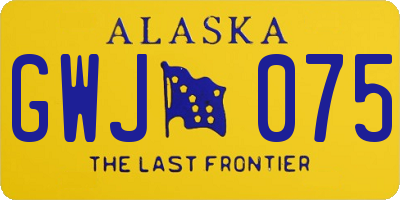 AK license plate GWJ075