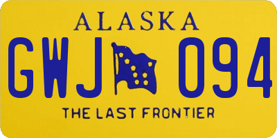 AK license plate GWJ094