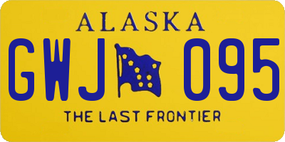 AK license plate GWJ095