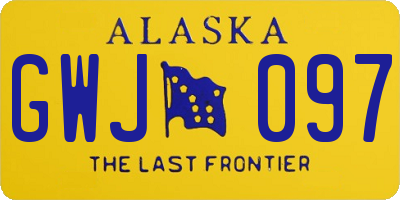 AK license plate GWJ097