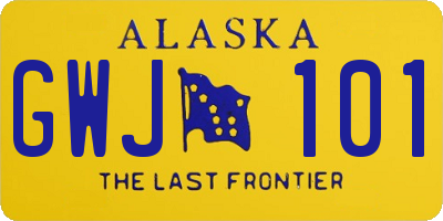 AK license plate GWJ101