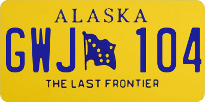 AK license plate GWJ104