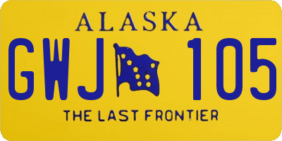 AK license plate GWJ105