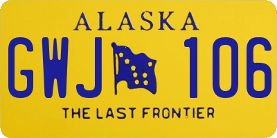 AK license plate GWJ106