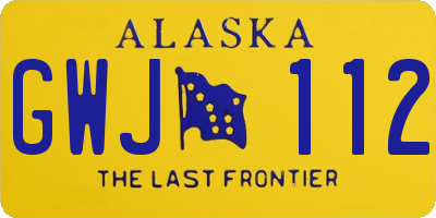 AK license plate GWJ112