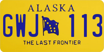 AK license plate GWJ113