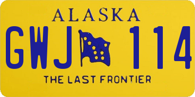 AK license plate GWJ114