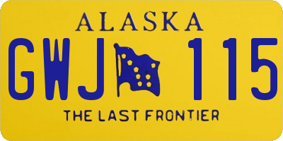 AK license plate GWJ115