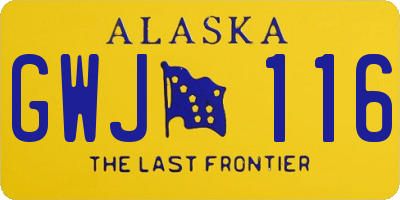 AK license plate GWJ116