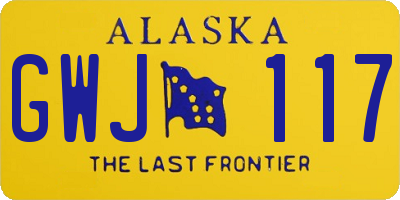 AK license plate GWJ117